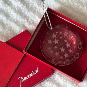 Baccarat Crystal 2000 Millennium Star Christmas Ornament